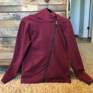 NWT LUCY burgundy Hatha Everyday Terry Full Zip